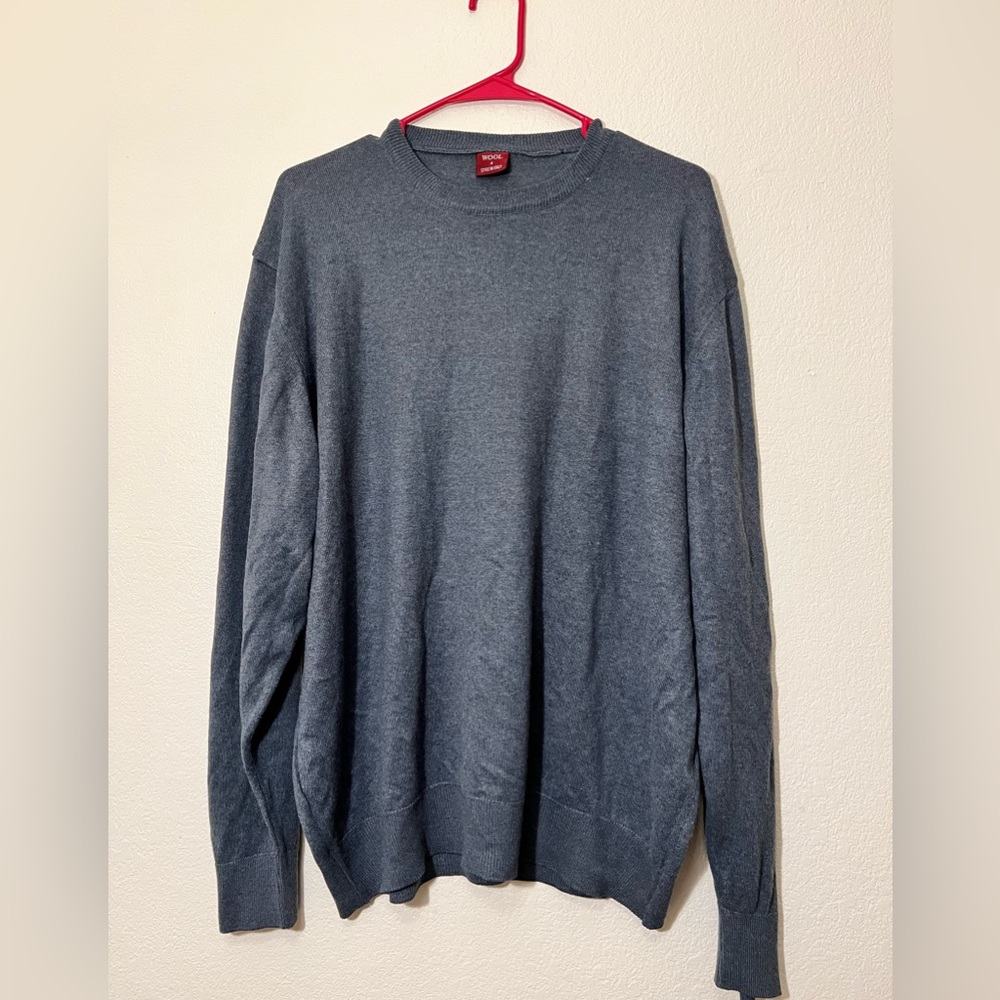 Wool Mens Sweater Size 4,Grey Color,Merino Wool And Acrylic,Made In Italy